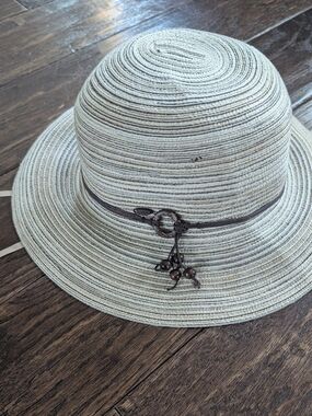 Kooringal Sun Hat Wide Circular Brim Woven Brown and Tan